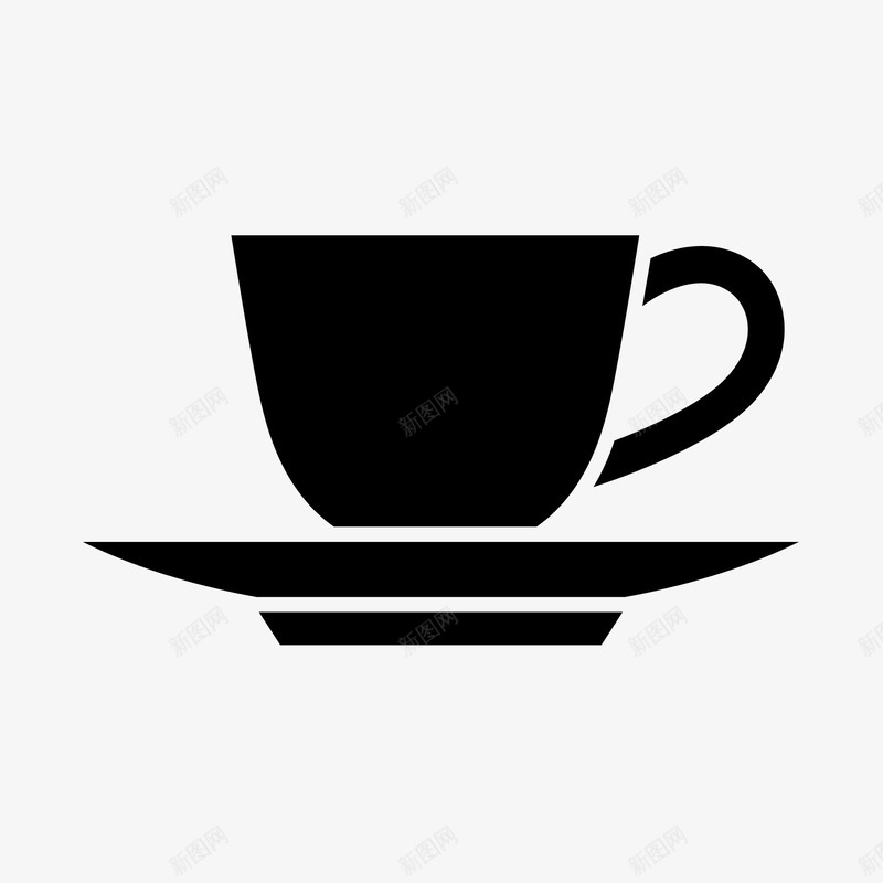 茶杯剪影矢量图ai免抠素材_88icon https://88icon.com 剪影 杯子 盘子 茶杯 矢量图