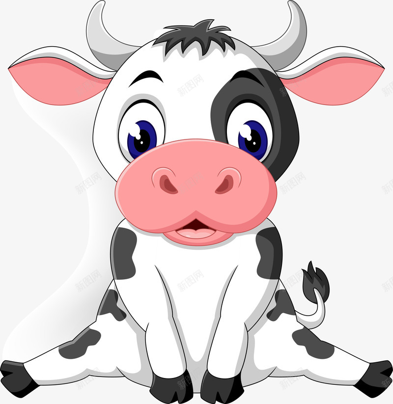 白色卡通奶牛png免抠素材_88icon https://88icon.com 卡通 奶牛 牛 白色 童趣 装饰图案
