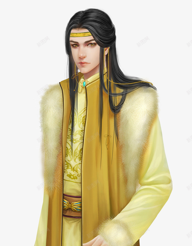 金黄服饰的男性人物王爷png免抠素材_88icon https://88icon.com 人物 服饰 王爷 男性 金黄