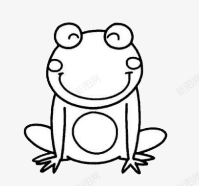 卡通简笔太阳嬉笑的青蛙图标图标