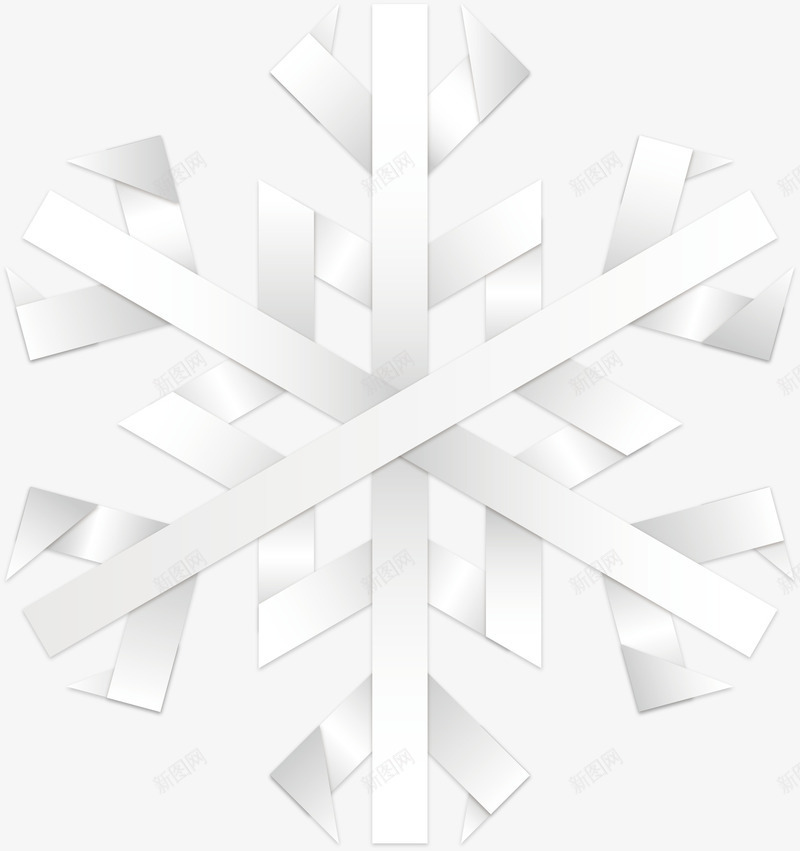 白色雪花矢量图ai免抠素材_88icon https://88icon.com 几何拼接 圣诞 白色雪花 矢量图