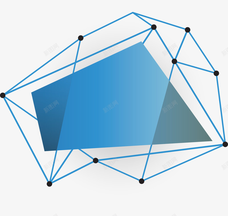 蓝色几何结构促销矢量图ai免抠素材_88icon https://88icon.com 促销 促销标签 几何体 几何结构 矢量png 蓝色几何体 矢量图