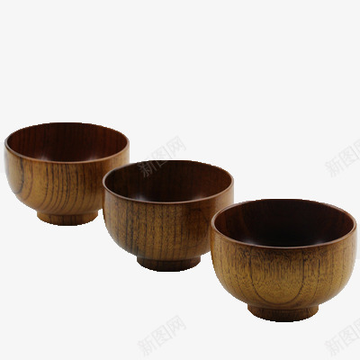 三个木碗米饭碗餐具png免抠素材_88icon https://88icon.com 三个木碗 米饭碗 餐具