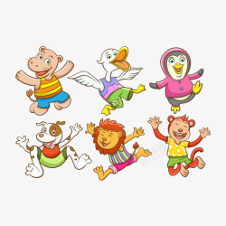 创意卡通狮子素材