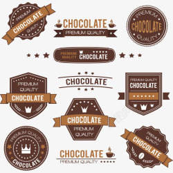 创意巧克力标签素材