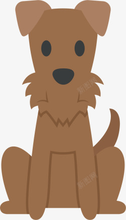 棕色狗狗矢量图素材