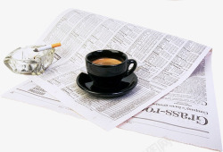 下午茶红茶杯子报纸素材