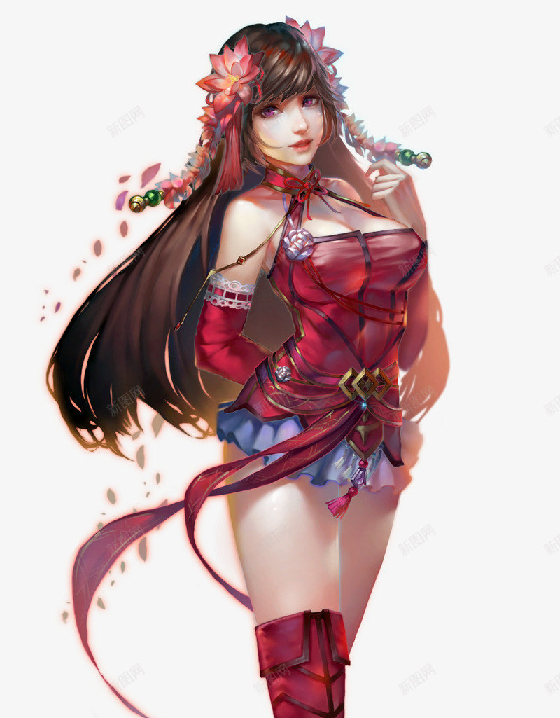 红色可爱花朵服饰png免抠素材_88icon https://88icon.com 可爱 服饰 红色 花朵