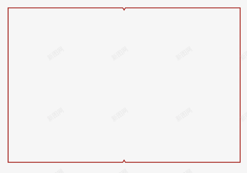 红色简约线框png免抠素材_88icon https://88icon.com 简约 红色 线框 边框