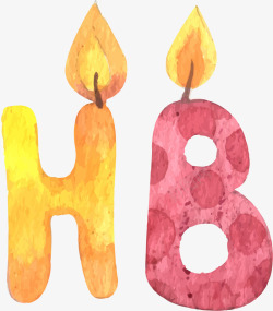 HB生日蜡烛素材