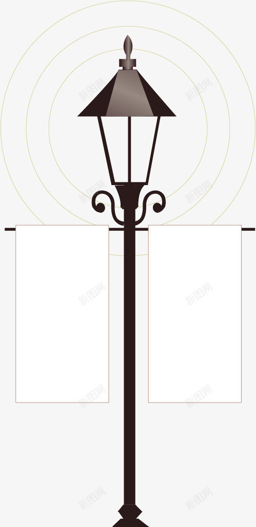 卡通路灯矢量图eps免抠素材_88icon https://88icon.com 卡通路灯 棕色 欧式路灯 灯 照明 路灯 马路 矢量图