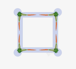 蔬菜装饰复活节边框图案素材