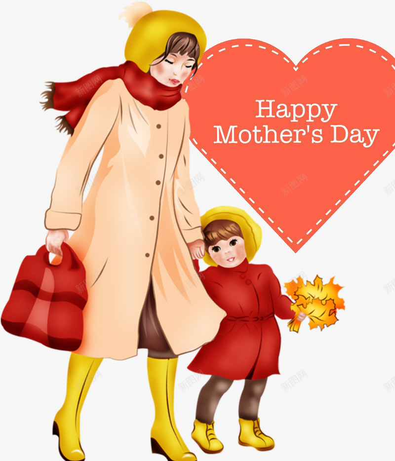 母亲节温馨母女卡通形象psd免抠素材_88icon https://88icon.com 卡通插画 妈妈我爱你 插画风格 母亲节 母女 海报 海报背景 海报设计 温馨
