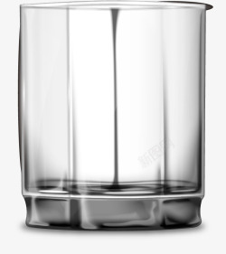 灰色透明玻璃杯素材
