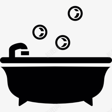 家浴气泡图标图标