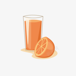 橘子汁矢量图素材