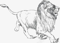 灰度图狮子精雕图标高清图片