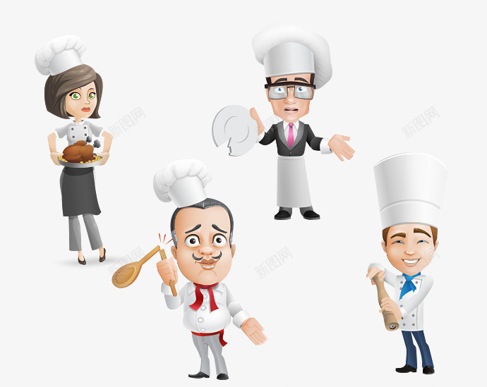 厨师卡通形象图png免抠素材_88icon https://88icon.com 做饭 卡通厨师 各国厨师 美食 餐饮