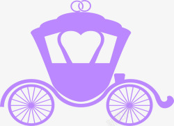 古典紫色马车素材