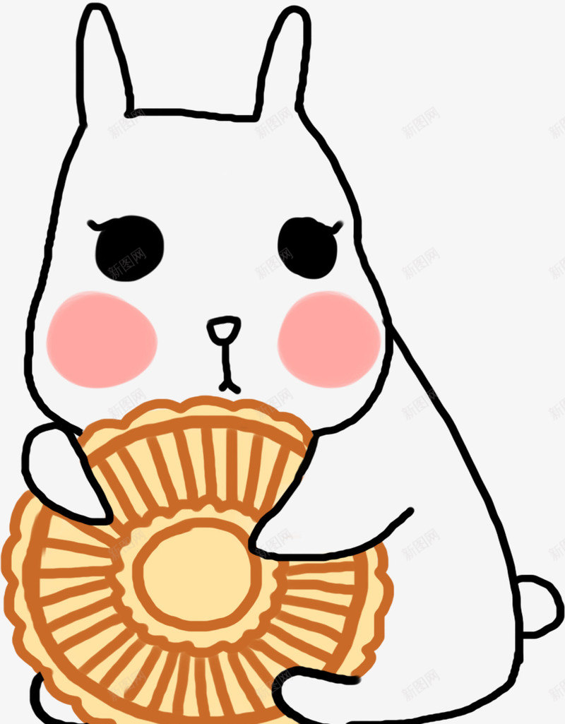 卡通月兔月饼装饰图案png免抠素材_88icon https://88icon.com 中秋节 中秋节月饼 团圆 月兔月饼 月圆 月饼 月饼图案