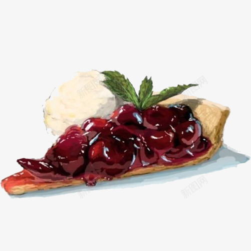 蓝莓披萨手绘画片png免抠素材_88icon https://88icon.com 冰淇淋球 手绘美食 披萨 蓝莓味 蓝莓酱 饼