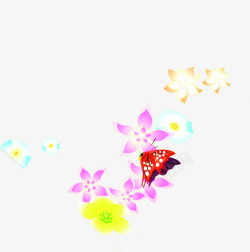 花朵蝴蝶主题关爱精神残疾素材