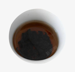 白瓷杯泡安化黑茶素材