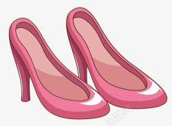 卡通粉色高跟鞋素材