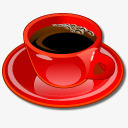 红色的咖啡杯图标图标