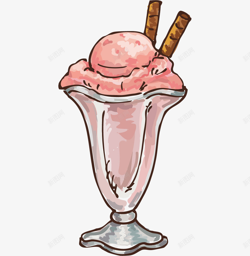 杯子里的冰淇淋png免抠素材_88icon https://88icon.com png图形 冰淇淋 冷饮 装饰 食物