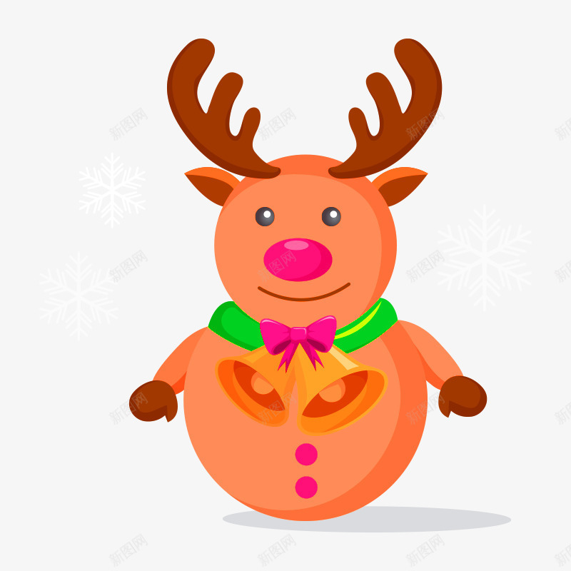 卡通圣诞节麋鹿png免抠素材_88icon https://88icon.com Q版小鹿 卡通动物 圣诞节装饰 小鹿 手绘 红色驯鹿 麋鹿