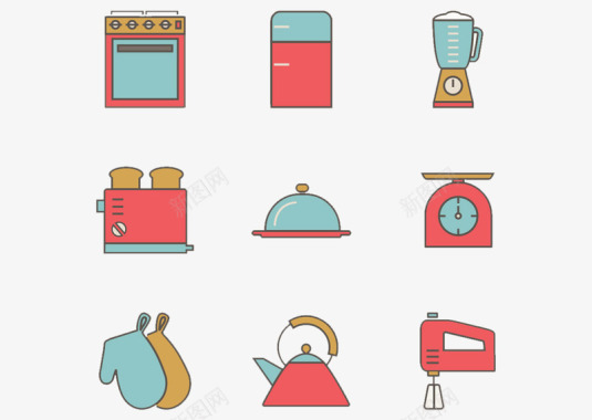 榨汁机厨房用品图标图标