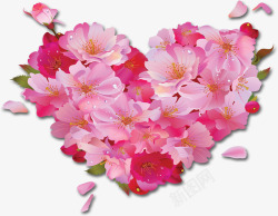 粉色温馨浪漫唯美花朵爱心素材