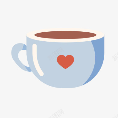 灰色扁平化咖啡杯元素矢量图图标图标