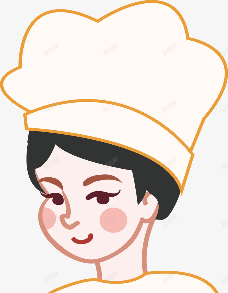 手绘女厨师png免抠素材_88icon https://88icon.com 劳动人民 劳动节 厨娘 厨师 女厨师 手绘厨师 矢量png