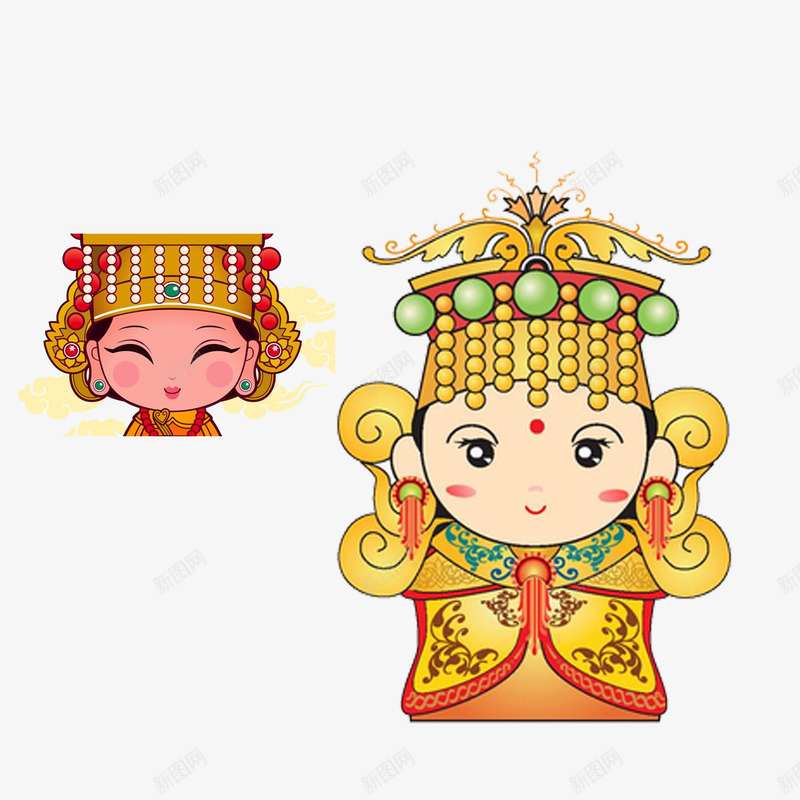 妈祖卡通形象png免抠素材_88icon https://88icon.com 卡通 头饰 妈祖 妈祖图 手绘