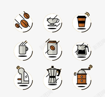 动画咖啡主图元素图标图标