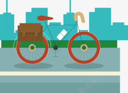 公路自行车插画素材