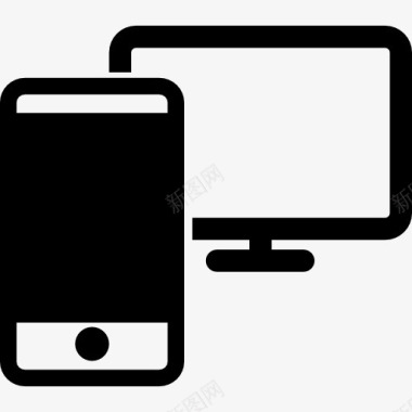 手机和电脑屏幕图标图标