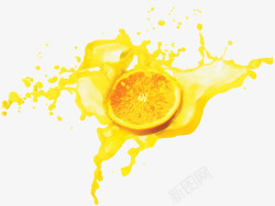 创意橙汁品鉴会素材