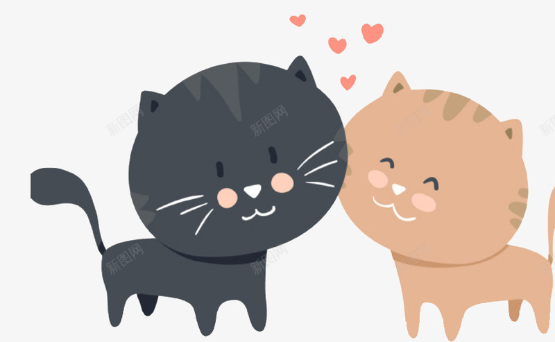 卡通猫咪装饰png免抠素材_88icon https://88icon.com 卡通 猫咪 素材 装饰