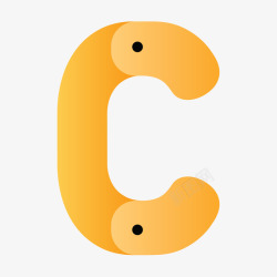 拼接字母C素材