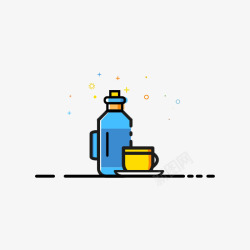 mbe风格杯子素材