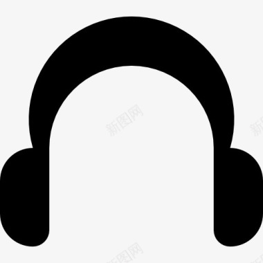 耳机黑色的形状图标图标