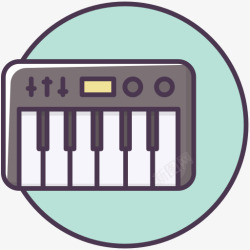 音乐合成器电器装置电子音乐钢琴合成器设备高清图片