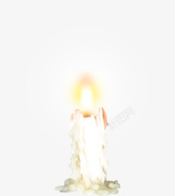 白色蜡烛梦幻烛光素材