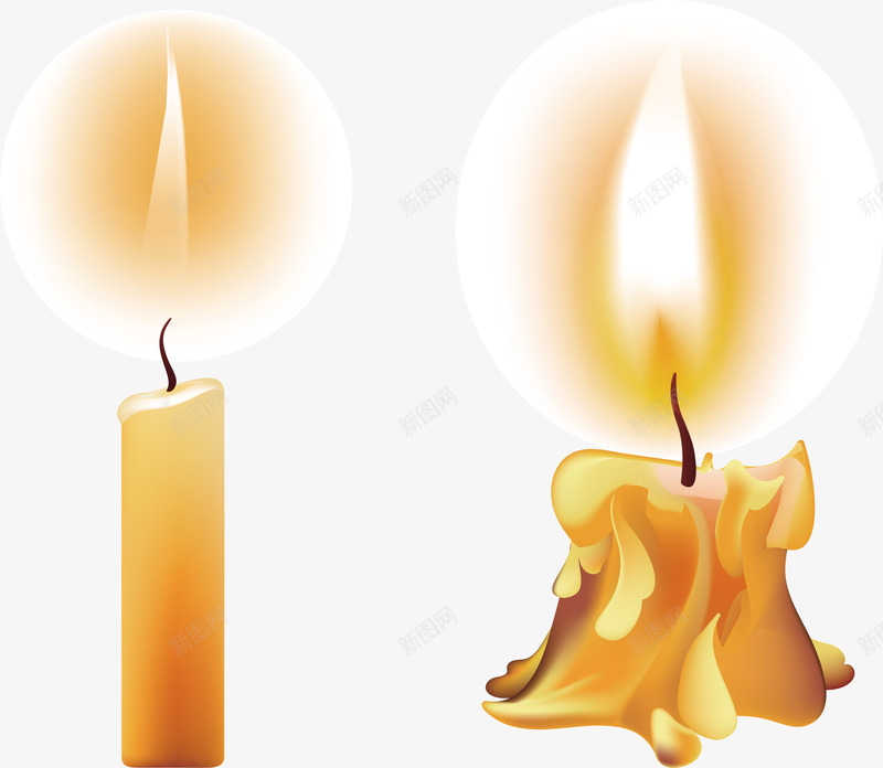 两个黄色蜡烛矢量图eps免抠素材_88icon https://88icon.com 两只蜡烛 矢量蜡烛 蜡烛 蜡烛PNG 黄色 黄色蜡烛 矢量图