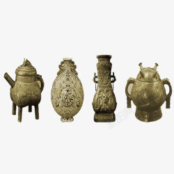 中国古典历史文物四件套素材