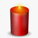 红色手绘蜡烛烛光素材