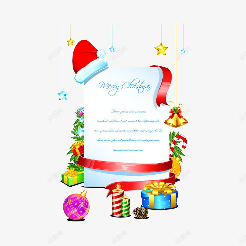 圣诞装饰图案png免抠素材_88icon https://88icon.com 免费png 圣诞帽 圣诞节 星星 松叶 礼物 蜡烛